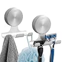 TAILI 2 Pack Heavy-Duty Suction Cup Razor Holder for Shower, Silver