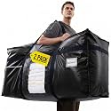 TAILI 2 Pack XXL Storage Bags with Visible Window and Handy Pocket,Black