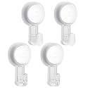 TAILI 4 Pack Powerful Suction Cup Hooks for Shower, Towels &amp; Loofahs, Clear