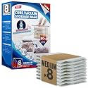 TAILI 8 Pack Vacuum Storage Bags, Medium Cube (25x19x11 Inch), Clear
