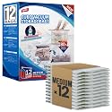TAILI 12 Pack Vacuum Storage Bags, Medium Cube (25x19x11 Inch), Clear