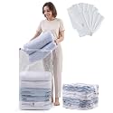 TAILI Cube Vacuum Storage Bags, 10 Pack Jumbo Size (31x40x15 Inch), Clear