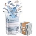 TAILI Cube Vacuum Storage Bags, 12 Pack Jumbo Size (31x40x15 Inch), Cream