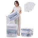 TAILI Cube Vacuum Storage Bags, 8 Pack Jumbo Size (31x40x15 Inch), Clear