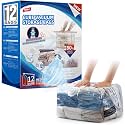 TAILI Cube Vacuum Storage Bags, 12 Pack Medium Size (25x19x11 Inch), Clear