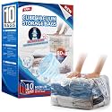 TAILI Cube Vacuum Storage Bags, 10 Pack Medium Size (25x19x11 Inch), Clear