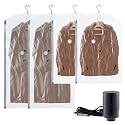 TAILI Hanging Vacuum Storage Bags for Clothes,Space Saver 4 Combo with Pump