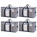 TAILI Moving Bags Silver Heavy Duty Extra Large 4 Pack, Clear Window