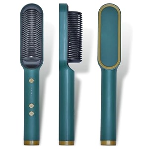 taili professional hair straightener comb 5 temperature ptc fast heating electric comb straightener for women and men ceramic hair styler machine suction cup elecric comb