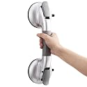 TAILI Shower Grab Bars,Suction Shower Handles,Upgraded,330lbs,Silver