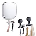 TAILI Shower Mirror Fogless for Shaving & 2 Pack Razor Holder for Shower, Anti Fog Shaving Mirror with Razor Holder NO-Drilling,Removable, Waterproof,Wall Mounted with Powerful Suction