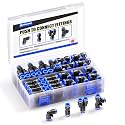 TAILONZ 1/4" Push to Connect Fitting Splitters+Elbows+Tees+Straight 80Pcs