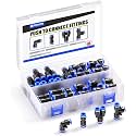 TAILONZ 1/4" Push to Connect Fitting Splitters+Elbows+Tees+Straight 60Pcs