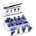 TAILONZ 3/8" Push to Connect Fitting Splitters+Elbows+Tees+Straights 20Pcs