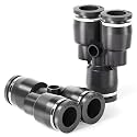 TAILONZ 8mm Push to Connect Y Spliter Fitting 3-Way for 8mm Tube PY-8 10Pcs