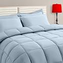 TAIMIT Light Blue King Comforter Set - 7 Pieces, Bed in a Bag Bedding Sets