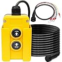 Taiss 4 Wire Dump Trailer Remote Control Switch 12V DC - Industrial Pushbutton Up Down Controller for Truck Lift Unloading Tipper F-G018-4W