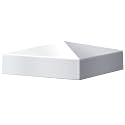 Taiyin 1 Pcs White Vinyl Fence Post Caps Pyramid PVC, 6 x 6 Inch, Classic