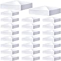 Taiyin 24 Pcs White Vinyl Fence Post Caps Pyramid PVC, 4 x 4 Inch, Classic