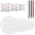 Taiyin 7 Pcs Quilt Circle Template & Washable Pens, Acrylic Circle Ruler