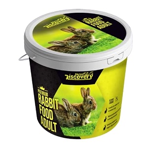 taiyo pluss discovery adult rabbit food - 500 g bucket container  high fibre pelleted sticks with alfalfa for growth  complete nutrition for adult rabbits  supports strong bones amp teeth