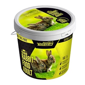 taiyo pluss discovery adult rabbit food - 1 kg refill pouch  high fibre pelleted sticks with alfalfa for growth  complete nutrition for adult rabbits  supports strong bones amp teeth