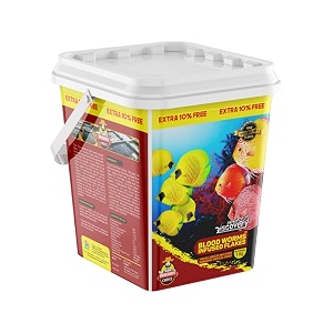 taiyo pluss discovery premium blood worm infused flakes fish food 11 kg 1 kg  extra 10 free inside adult 1 count