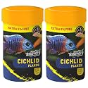 Taiyo Pluss Discovery Cichlid Flakes Fish Food - 52.5 G (50 G + Extra 5% Free) (Pack of 2) | Premium Slow Sinking Diet for Fishes with Krill &amp; Squid for Active Growth &amp; Coloration,All Life Stages