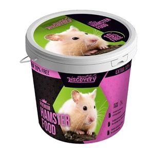 taiyo pluss discovery hamster food - 11 kg 1 kg  100 g free bucket container  high fibre sticks with alfalfa for growth  complete nutrition for hamsters  supports strong bones amp teeth
