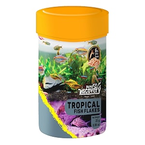 taiyo pluss discovery tropical flakes fish food - 25 g pack of 1  premium slow sinking diet for fishes with krill amp squid for active growth amp coloration