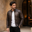 TAJLEATHER Full Sleeve Solid Men Jacket