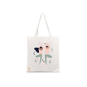 reusable tote bags - 100 organic cotton grocery bags eco-friendly multi-purpose sturdy canvas with 15kgs capacity - multy stylish design