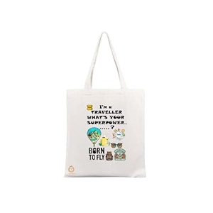 reusable tote bags - 100 organic cotton grocery bags eco-friendly multi-purpose sturdy canvas with 15kgs capacity - multiple stylish design