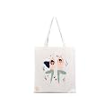 Reusable Tote Bags - 100% Organic Cotton Grocery Bags, Eco-Friendly, Multi-Purpose, Sturdy Canvas with 15kgs Capacity - Multy Stylish Design