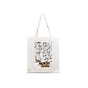 Reusable Tote Bags - 100% Organic Cotton Grocery Bags, Eco-Friendly, Multi-Purpose, Sturdy Canvas with 15kgs Capacity - Multy Stylish Design