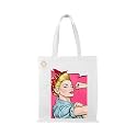 Reusable Tote Bags - 100% Organic Cotton Grocery Bags, Eco-Friendly &amp; Multi-Purpose, Sturdy Canvas with 15kgs Capacity - Multiple Stylish Designs