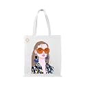 Reusable Tote Bags - 100% Organic Cotton Grocery Bags, Eco-Friendly, Multi-Purpose, Sturdy Canvas with 15kgs Capacity - Multy Stylish Designs