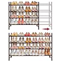 Tajsoon Expandable Shoe Rack for Closet 4 Tier, 28“-41“Stackable, Bronze