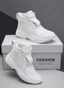 TAKERS Men White High Top Sneakers