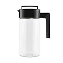 Takeya Airtight Pitcher - Durable BPA-Free Eastman Tritan Odor/Stain-Resistant Leakproof Lid for Iced Tea/Water Easy-Grip Silicone Handle Spill-Free Spout Fridge-Friendly Made in USA 1 Quart/Black