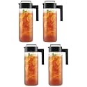 Takeya Pitcher 2 Qt Black | Airtight | Leakproof | BPA Free | Pack of 4