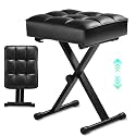 Takira Keyboard Bench Adjustable Piano Stool with Thick Soft Cushion, Black