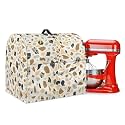 Talayituse Abstract Geometry Print Stand Mixer Cover for Kitchen Aid Mixers Compatible with 4.5-5 Quart Bowl Lift, Mixer Dust Cover with Storage Pockets and Handle, Small