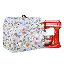 Talayituse Butterfly Floral Print Stand Mixer Cover, Kitchen Mixer Cover Compatible with 4.5-5 Quarts Kitchen Aid Mixer, Washable Kitchen Appliance Dust Proof Cover with Storage Pocket, Small