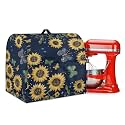 Talayituse Butterfly Sunflower Print Kitchen Aid Mixer Cover Compatible with 4.5-5 Quarts Kitchen Aid/Hamilton Stand Mixer/Tilt Head &amp; Bowl Lift Model, Kitchen Aid Mixer Accessories, Small