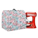 Talayituse Cherry Blossom Marble Print Stand Mixer Covers Kitchen Aid Mixer Cover Dust Cover with Pockets and Handle, Washable Mixer Covers Small Appliance Cover Kitchen Accessories, Small