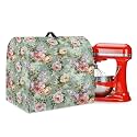 Talayituse Chinese Rose Print Stand Mixer Cover Compatible with Kitchen Aid 6-8 Quart Bowl Lift Model, Dust Cover with Handle for Coffee Maker, Waterproof Blender Appliance Organizer Bag, Large