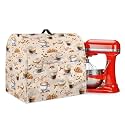 Talayituse Coffee Cake Bread Print Stand Mixer Covers Kitchen Aid Mixer Cover Dust Cover with Pockets and Handle, Washable Mixer Covers Small Appliance Cover Kitchen Accessories, Small