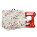 Talayituse Dragonfly Daisy Print Kitchen Aid Mixer Cover, Kitchen Stand Mixer Cover Compatible with 4.5-5 Quart Stand Mixer Kitchen Aide Mixer Attachment with Drawstring, Small