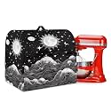 Talayituse Moon Star Sea Wave Print Stand Mixer Dust Cover with 2 Pockets Compatible with 4.5-5 qt Kitchen Aid, Protective Dust Cover with Top Handle and Pockets for Accessories, Small